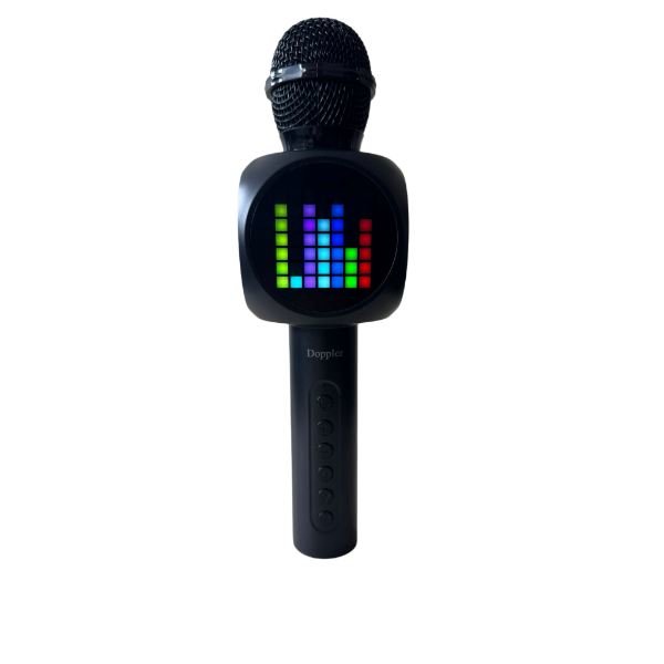 Doppler Tetris Ekranlı Karaoke Mikrofon Siyah (Tek)