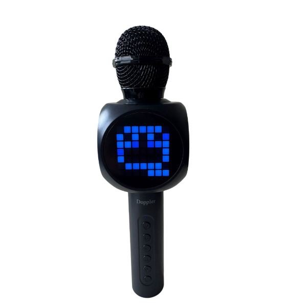 Doppler Tetris Ekranlı Karaoke Mikrofon Siyah (Tek)