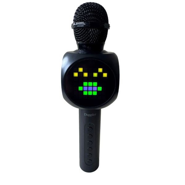 Doppler Tetris Ekranlı Karaoke Mikrofon Siyah (Tek)