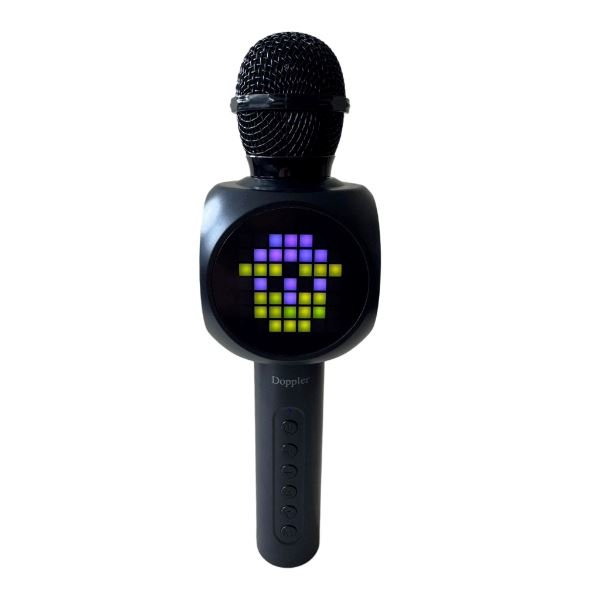 Doppler Tetris Ekranlı Karaoke Mikrofon Siyah (Tek)