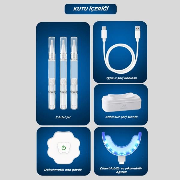 Pirantech M08 LED Mavi Işık Diş Beyazlatma Cihazı