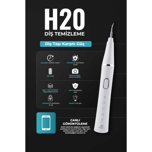 Pirantech H20 Kameralı Akıllı Diş Temizleme Aleti
