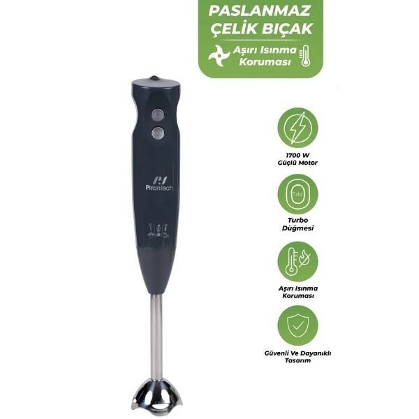Pirantech YH-83 1700 W Siyah El Blender