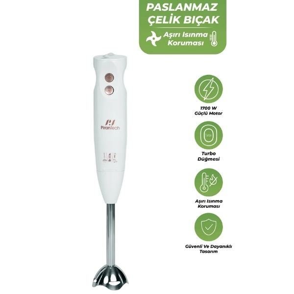 Pirantech YH-83 1700 W Beyaz El Blender