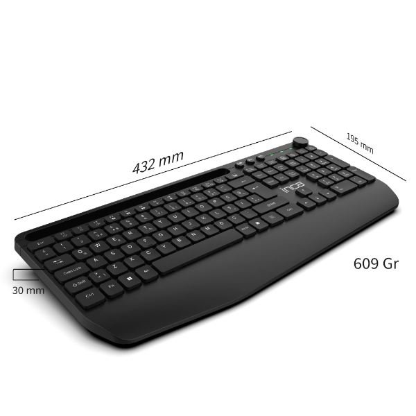 Inca IK-272QU Dual Mod Bluetooth + Wireless Soft Touch Klavye