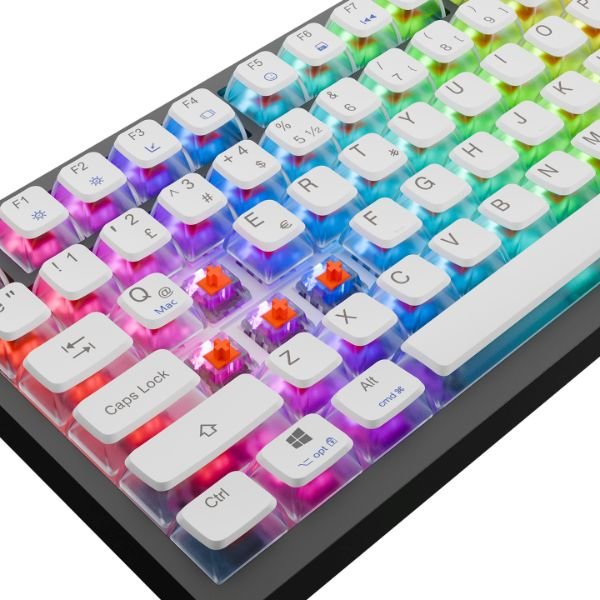 Rampage ZENITH PRO Siyah Hot Swap 8000 Hz Gasket Manyetik RGB Rapid Trigger Gateron Switch Q Dye-Sub