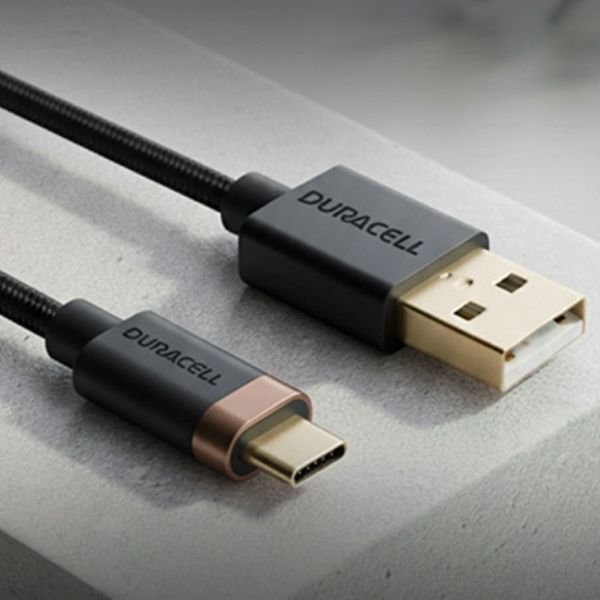 Duracell USB-C to USB-A 1 metre Kevlar Örgülü Hızlı Şarj Kablosu