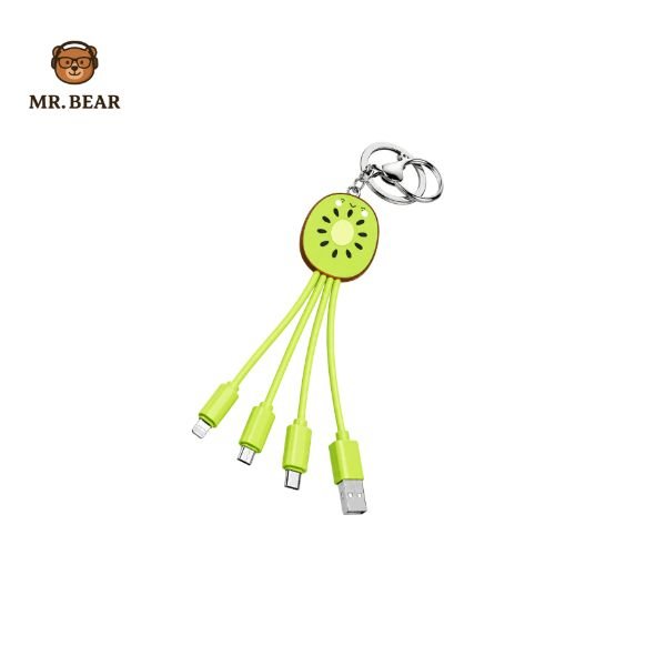 Mr.Bear Kiwi Figürlü Taşınabilir Anahtarlık ve Şarj Kablosu