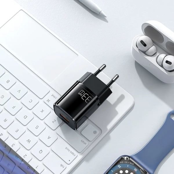 Mcdodo CH-0151 33w GaN PD 1xusb 1xtype-c Girişli Mini Hızlı Şarj Aleti – Siyah