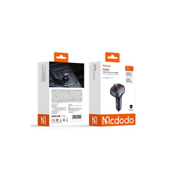 Mcdodo CC-5950 CarGo Serisi 72W Bluetooth FM Vericili Araç Şarj Cihazı