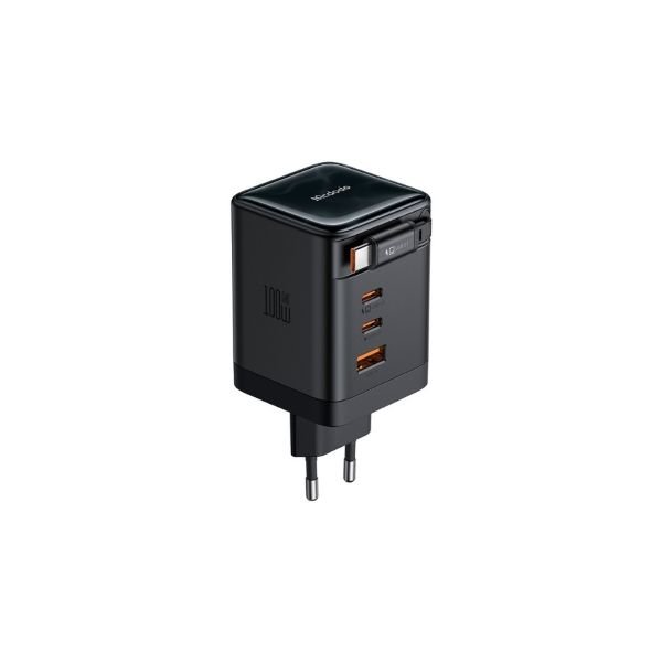 Mcdodo CH-8470 FreeGo 100W Geri Çekilebilir Kablolu 3C1A GaN Şarj Adaptörü
