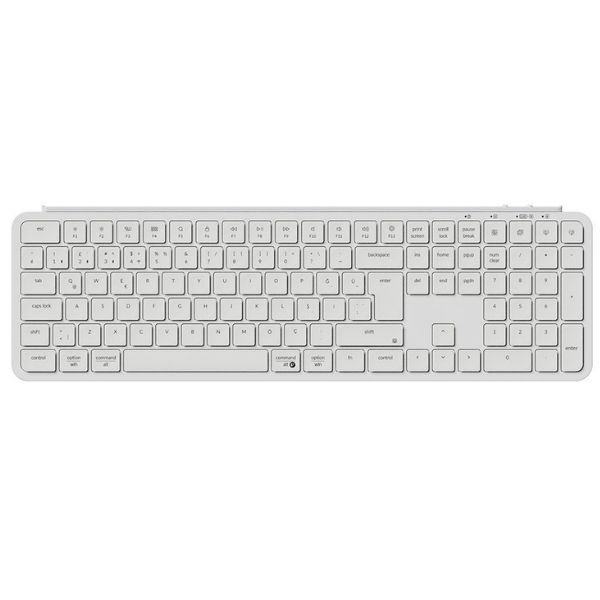 Keychron B6 Pro Ultra-Slim Beyaz 100 Kablolu/Kablosuz Klavye