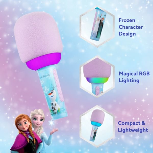 Volkano DY-9996 FR Frozen Led Işıklı Karaoke Mikrofon Mavi