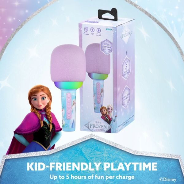 Volkano DY-9996 FR Frozen Led Işıklı Karaoke Mikrofon Mavi