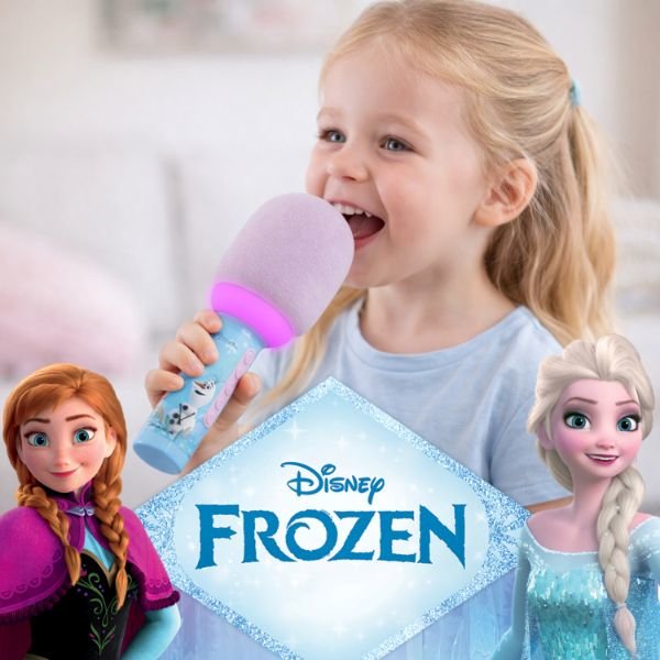 Volkano DY-9996 FR Frozen Led Işıklı Karaoke Mikrofon Mavi