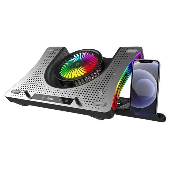 Inca INC-619GMS 10-19 Çelik Ledli Kontrol Paneli 7 kademeli RGB Ledli Gaming Notebook Soğutucu