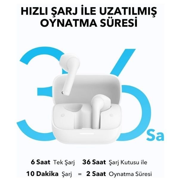 Anker SoundCore K20İ TWS Beyaz Kulak İçi Bluetooth Kulaklık