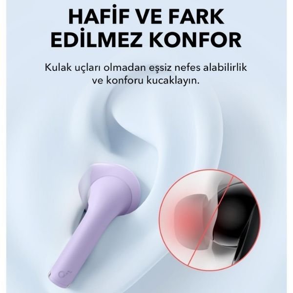 Anker SoundCore K20İ TWS Mor Kulak İçi Bluetooth Kulaklık