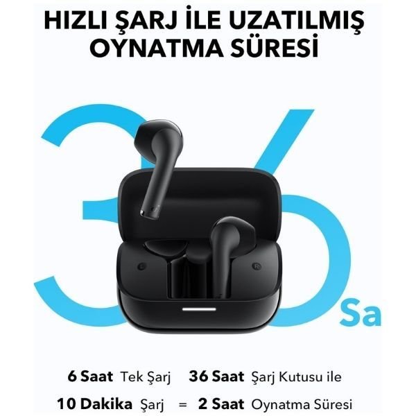 Anker SoundCore K20İ TWS Siyah Kulak İçi Bluetooth Kulaklık