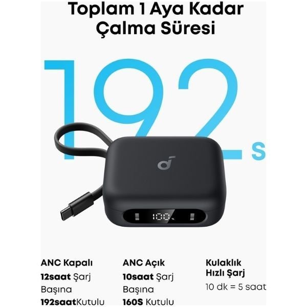 Anker SoundCore P41i TWS Siyah Kulak İçi Bluetooth Kulaklık