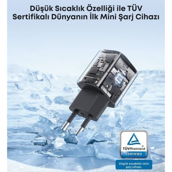 Anker Zolo A2698 30 W Siyah Hızlı Şarj Adaptörü