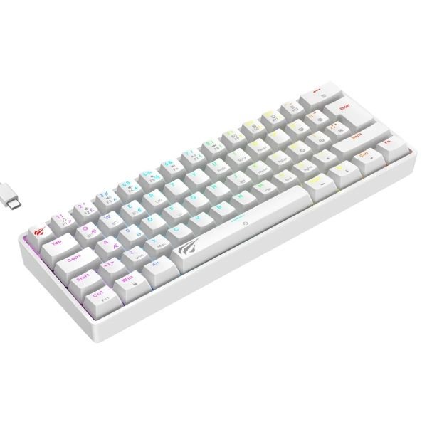 Havit Gamenote KB920L Plus-TUR RGB Mekanik Oyuncu Klavyesi – Beyaz