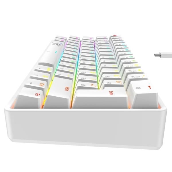 Havit Gamenote KB920L Plus-TUR RGB Mekanik Oyuncu Klavyesi – Beyaz