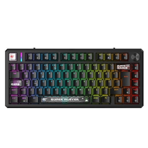 Havit Gamenote KB916L Pro-TUR RGB Manyetik Mekanik Oyuncu Klavyesi – Siyah