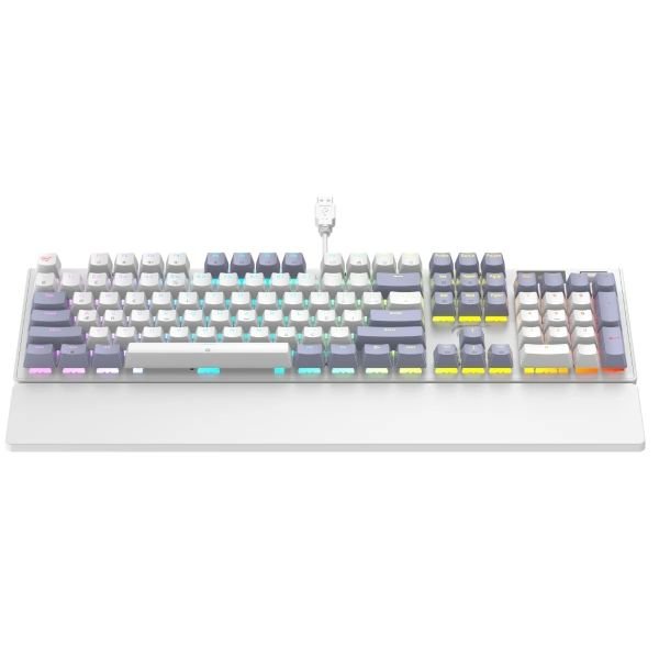 Havit Gamenote KB926L-TUR Mekanik RGB Mavi Switch Kablolu Oyuncu Klavyesi – Beyaz