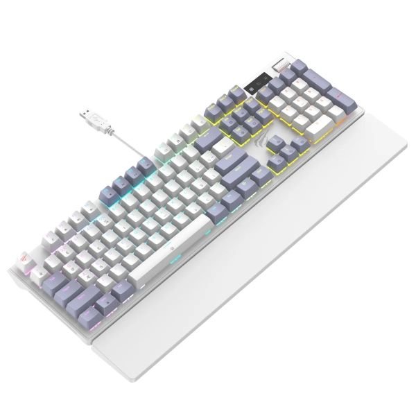 Havit Gamenote KB926L-TUR Mekanik RGB Mavi Switch Kablolu Oyuncu Klavyesi – Beyaz