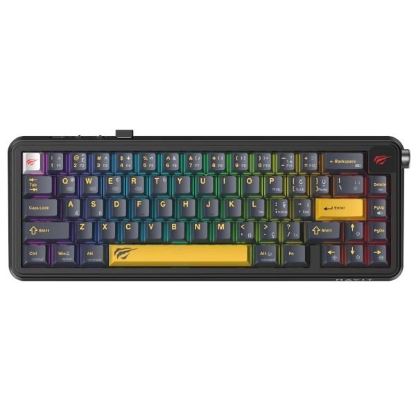 Havit Gamenote KB932L Pro-TUR Tri-Mode RGB Mekanik Oyuncu Klavyesi – Siyah