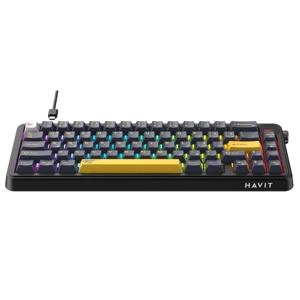 Havit Gamenote KB932L Pro-TUR Tri-Mode RGB Mekanik Oyuncu Klavyesi – Siyah