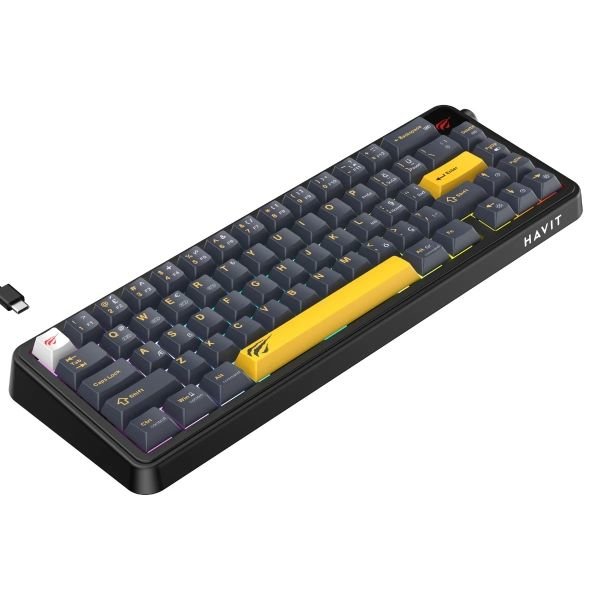 Havit Gamenote KB932L Pro-TUR Tri-Mode RGB Mekanik Oyuncu Klavyesi – Siyah