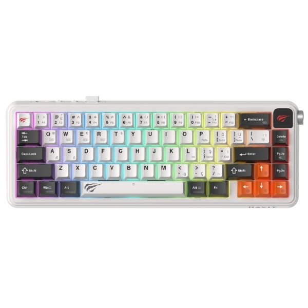 Havit Gamenote KB932L Pro-TUR Tri-Mode RGB Mekanik Oyuncu Klavyesi – Beyaz