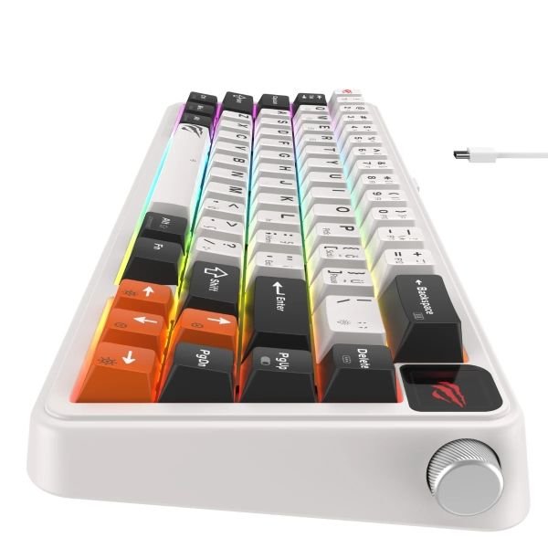 Havit Gamenote KB932L Pro-TUR Tri-Mode RGB Mekanik Oyuncu Klavyesi – Beyaz