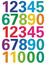 Herma Çocuk Etiketleri Isiltili Renkli Rakamlar 3279