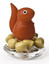 Qualy Squirrel Accorn Red / Sincap Mantar Pano İğnesi Kırmızı QL10090R