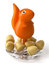 Qualy Squirrel Accorn Orange / Sincap Mantar Pano İğnesi Turuncu QL10090O