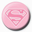 Pyramid International Rozet - Superman - Pink Logo