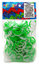 Rainbow Loom Silikon Yeşil Beyaz (300lü paket) (Özel Seri) 0 5318