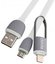Devia Lightning ve Micro USB Şarj ve Senkronizasyon Kablosu (Beyaz)