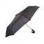 Biggbrella Ahşap Saplı Otomatik Gri Çizgili Şemsiye 