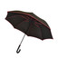 Biggbrella Şeritli Siyah Pembe Uzun Şemsiye