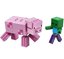Lego Minecraft 21157 BigFig Domuz ile Bebek Zombi Yapım Seti