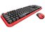 Everest Round KM-6282 Kablosuz Q Multimedia Klavye + Mouse Set - Kırmızı/Siyah