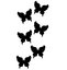 Artikel 6'lı Kelebekler Kadife Duvar Sticker