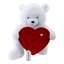 Neco Plush Sevgiliye Hediye Fluffy Kalp Kutu Flamalı Serenat Ayı