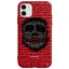 Deercase iPhone 11 Renkli Silikon Lets Smile Telefon Kılıfı Kırmızı