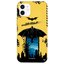 Deercase iPhone 12 Sarı Renkli Silikon Batman Everything Telefon Kılıfı