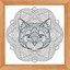 Cosmosart Mandala Ahşap Kedi Kafası